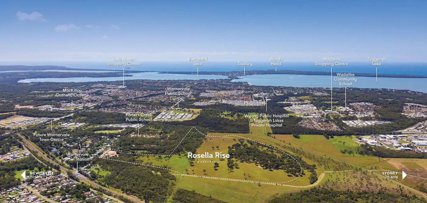 Everdene Rosella-Rise rosella-rise-aerial-scaled-map