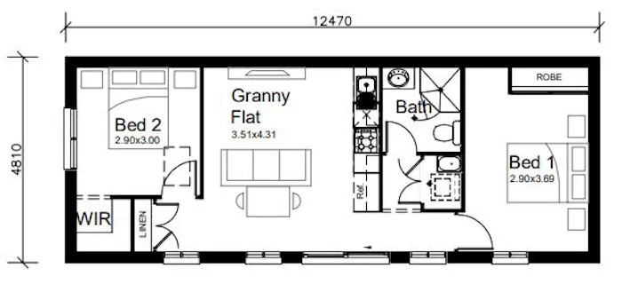 nsw Granny-Flat Augusta-2-sizes